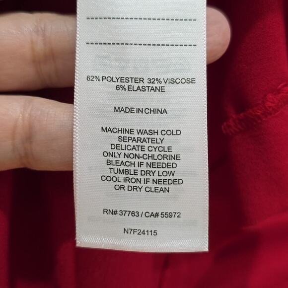 Laundry NWT by Shelli Segal Ruffle Keyhole Mini Dress Red Size 4 - Picture 9 of 11